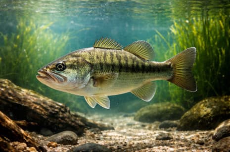 Freshwater aquarium with fish
