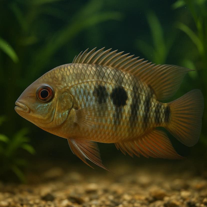 AI-generated illustration of Super Orange Aequidens