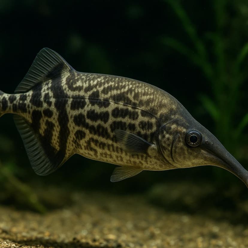 AI-generated illustration of Sanaga elephantnose (elephantfish)