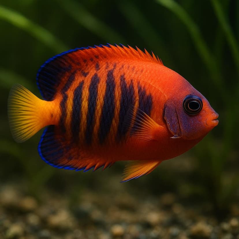 AI-generated illustration of Coral Beauty Angelfish