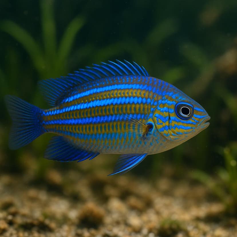 AI-generated illustration of Blueline demoiselle