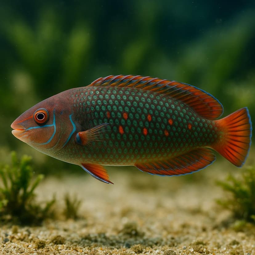 AI-generated illustration of Hewett's coris