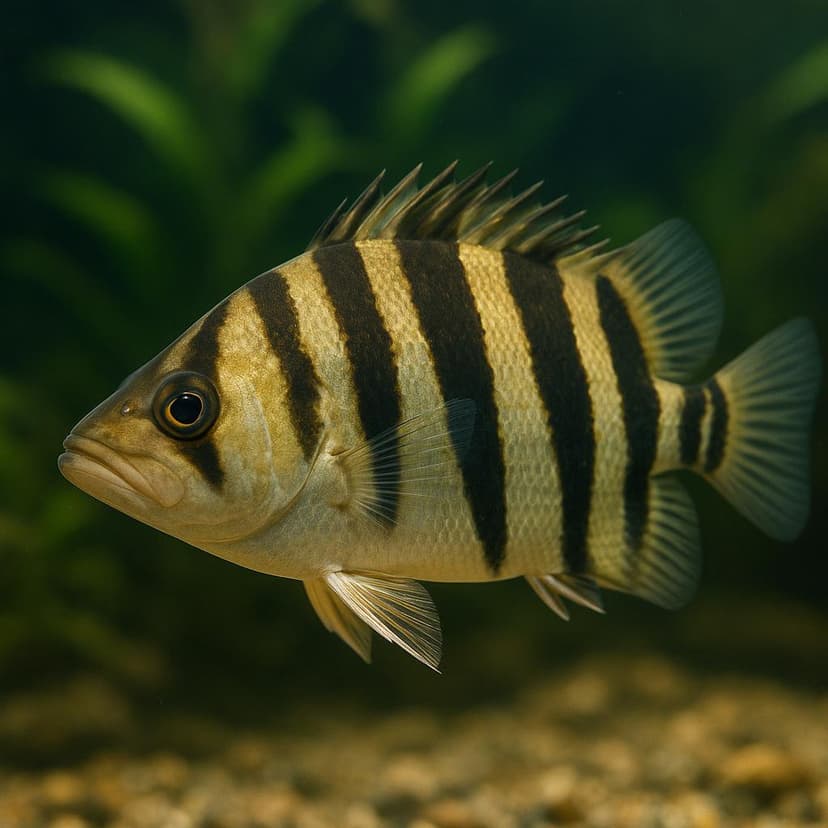 AI-generated illustration of Silver Tiger Perch