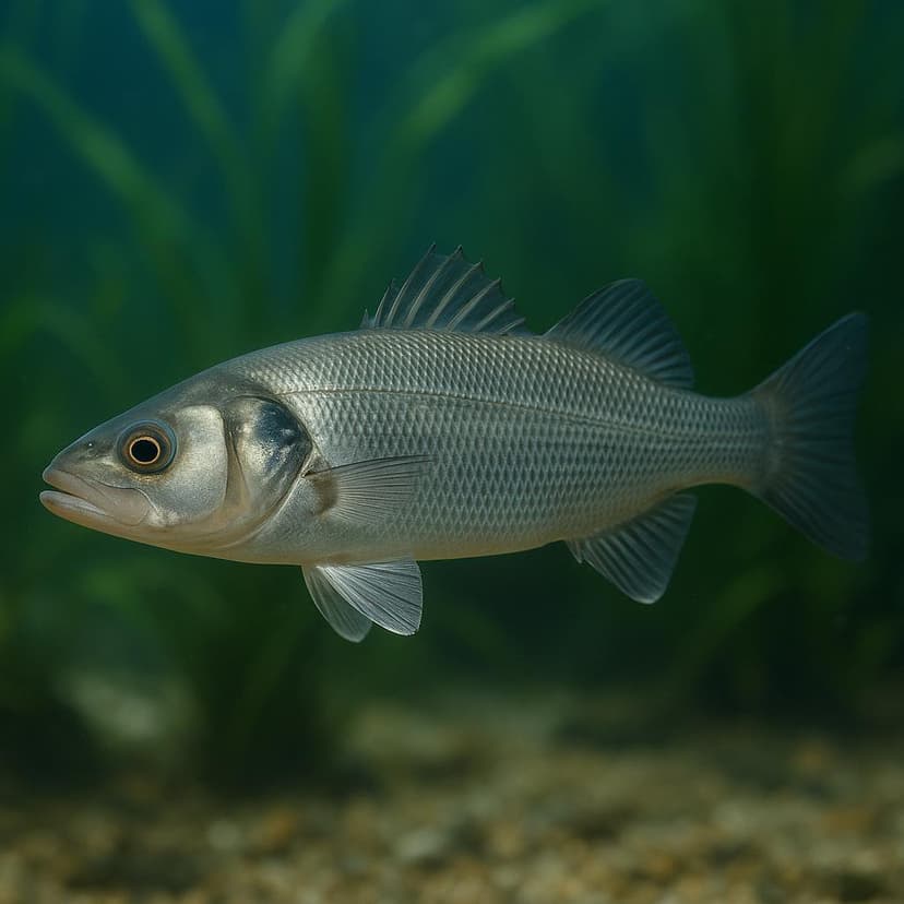 AI-generated illustration of European seabass