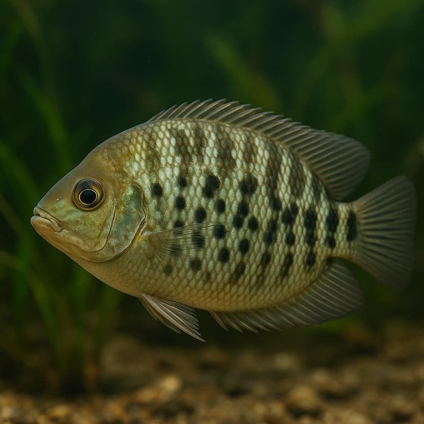 AI-generated illustration of Green chromide