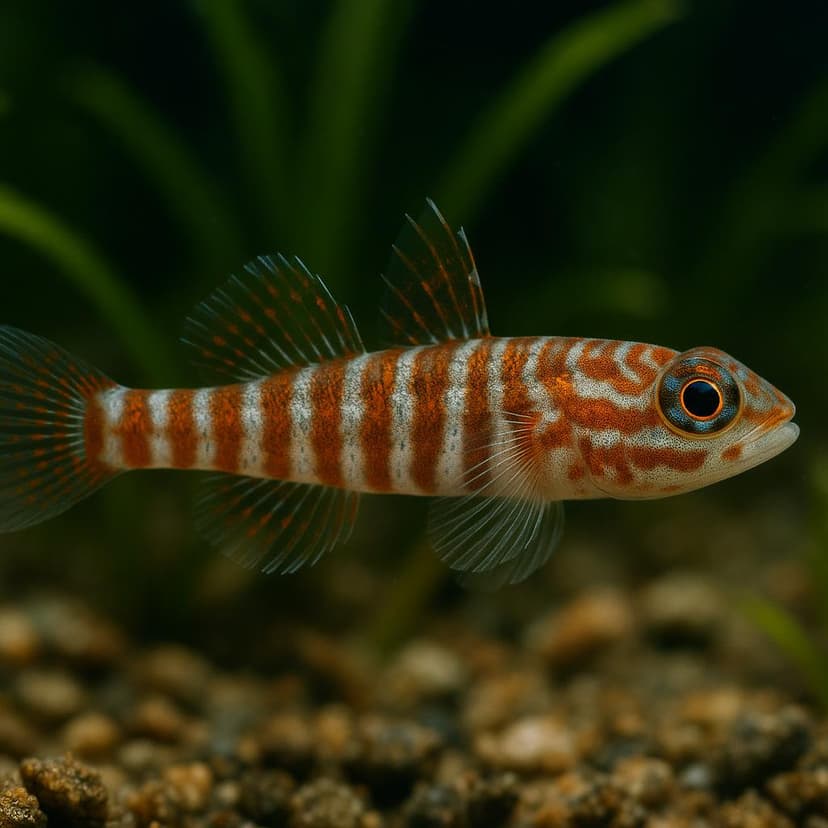 AI-generated illustration of Fijian zebra dwarfgoby