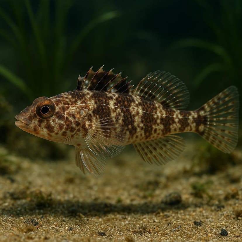 AI-generated illustration of Mottled triplefin