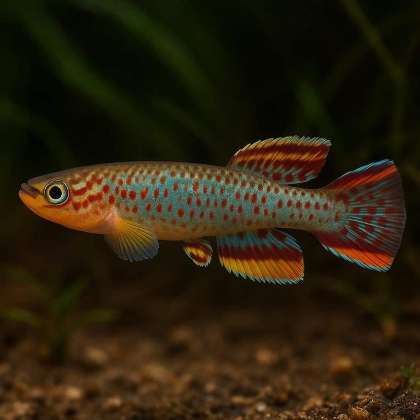 AI-generated illustration of Kamdem's killifish