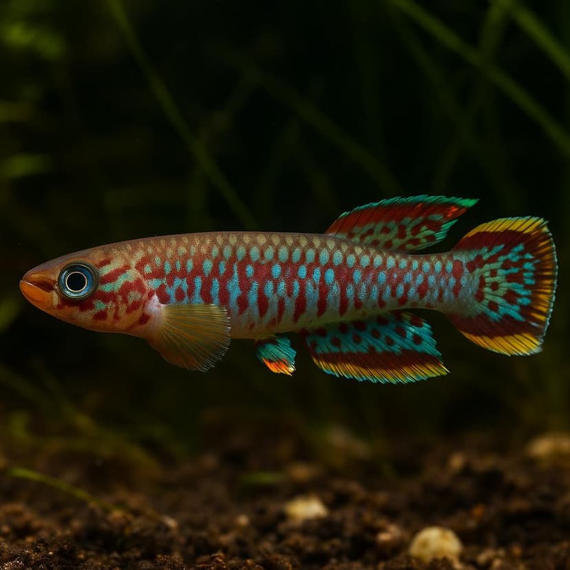 AI-generated illustration of Purzl's killifish