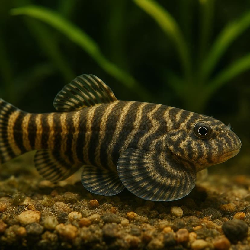 AI-generated illustration of Banded Borneo hillstream loach