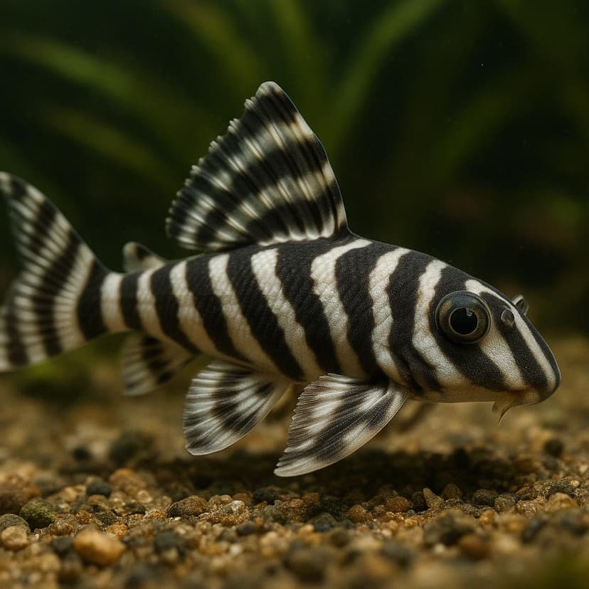 AI-generated illustration of Zebra pleco