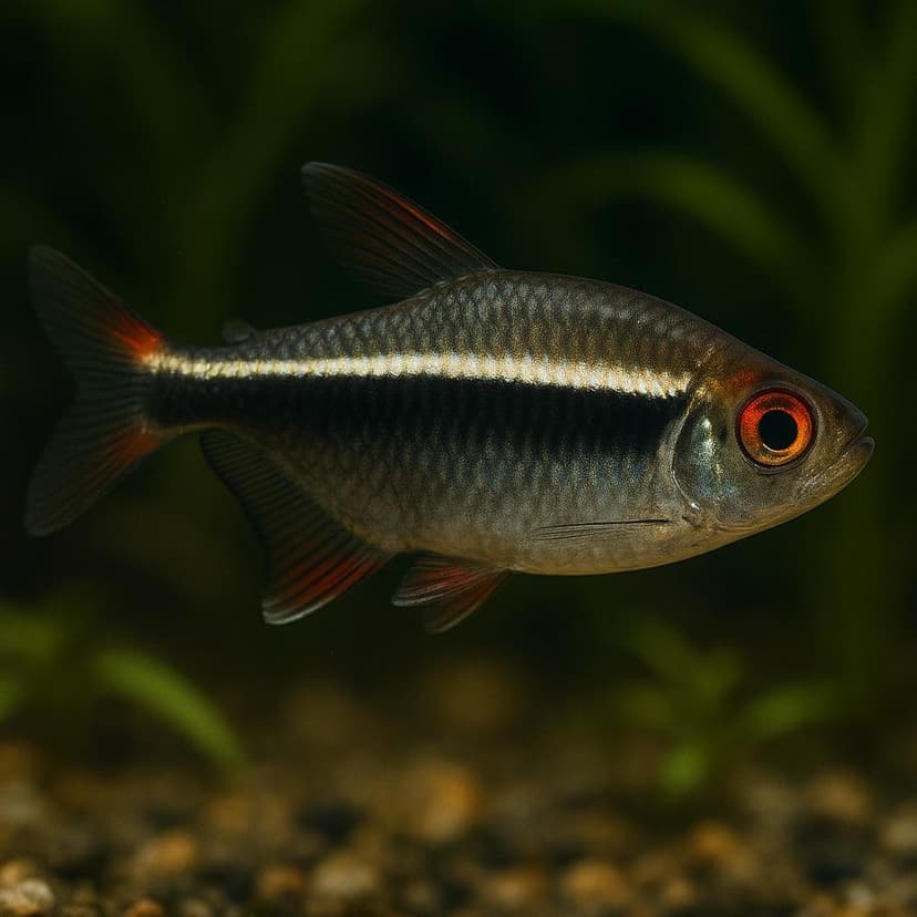 AI-generated illustration of Black Neon Tetra
