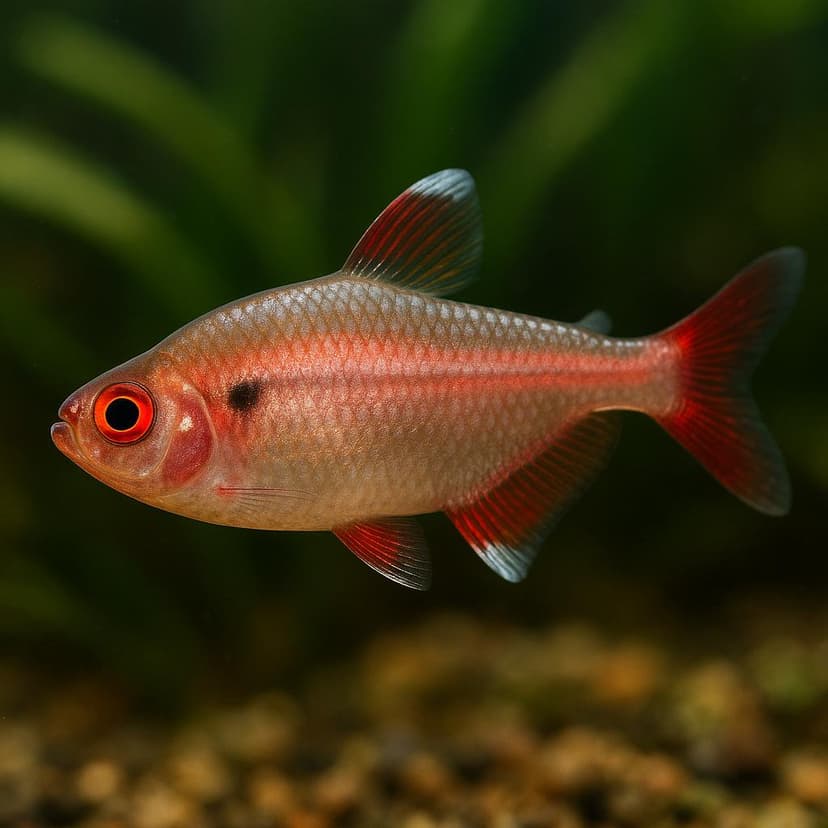 AI-generated illustration of Yellow phantom tetra