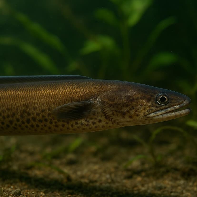 AI-generated illustration of Cutthroat eel (Ilyophis robinsae)