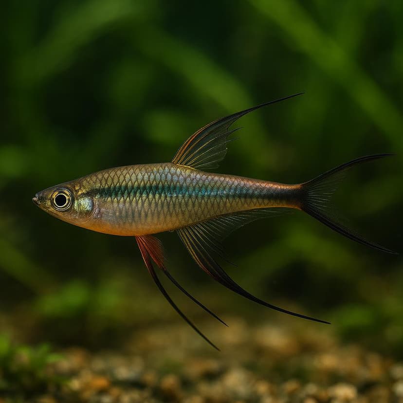 AI-generated illustration of Threadfin rainbowfish