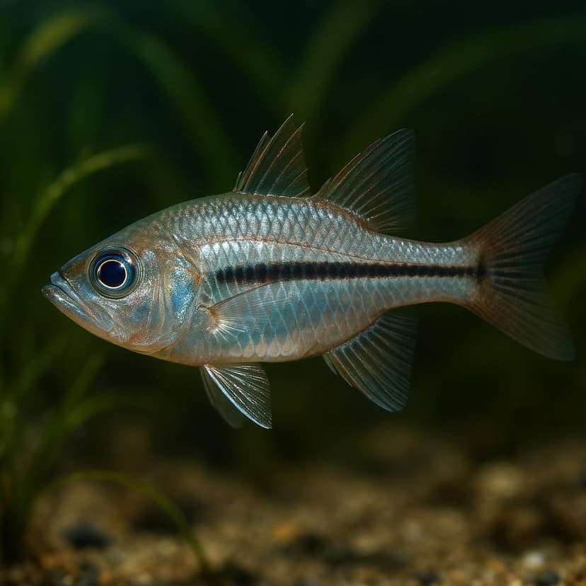 AI-generated illustration of Silverbelly cardinalfish