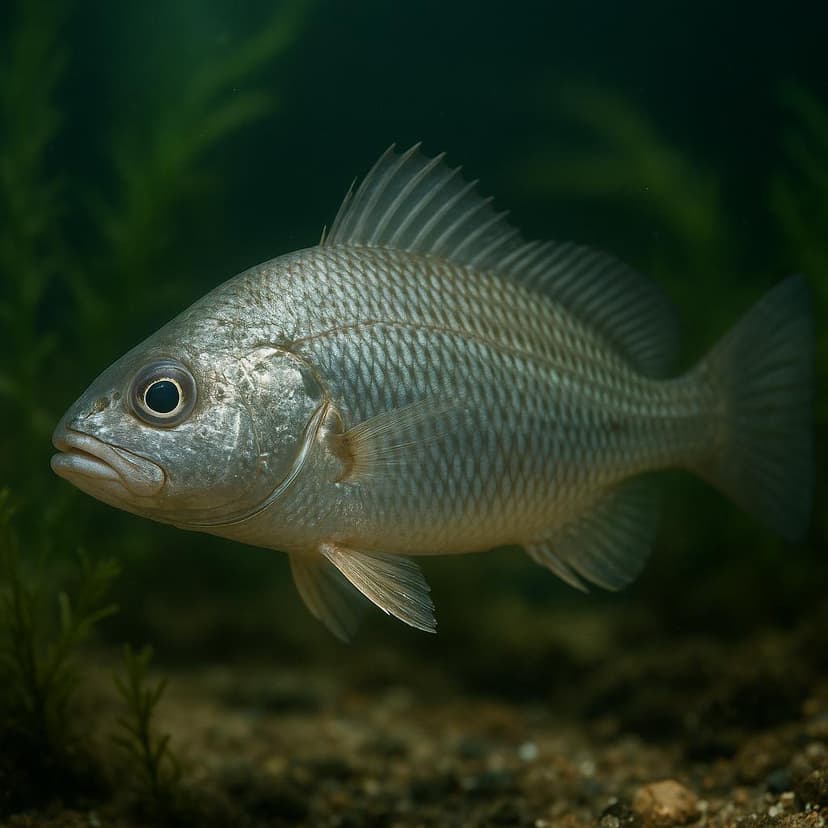 AI-generated illustration of Pale spotfin croaker