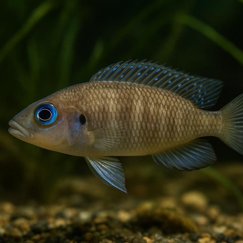 AI-generated illustration of Timid lamprologine cichlid