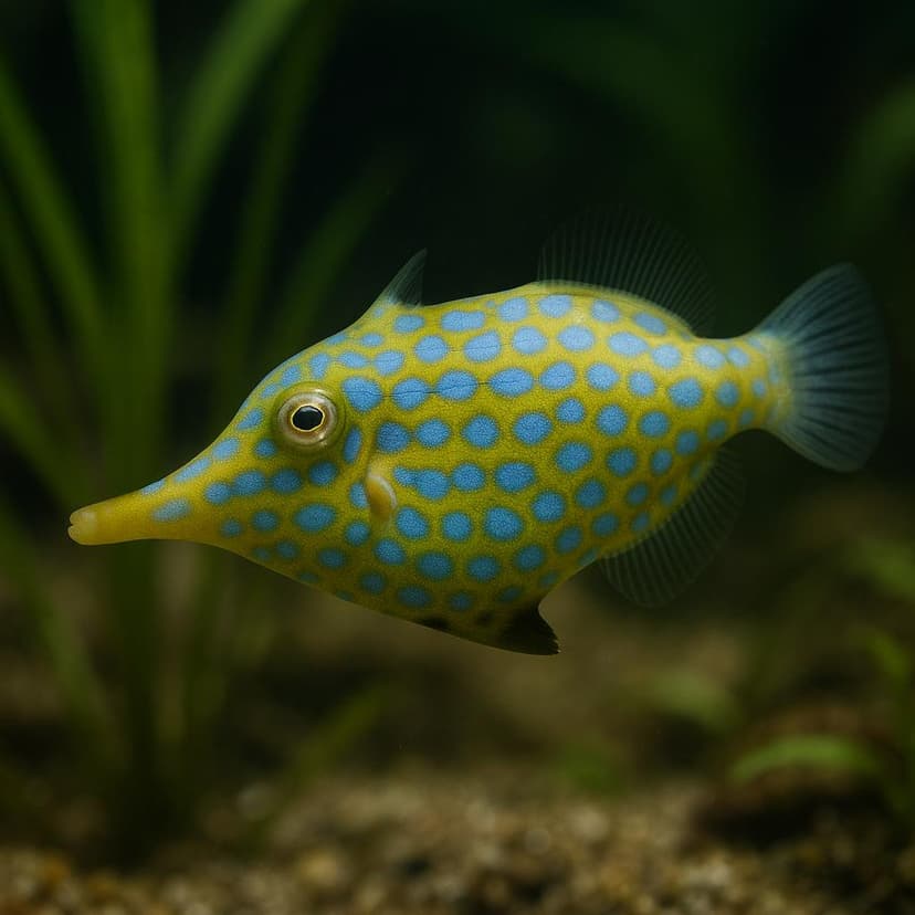 AI-generated illustration of Harlequin filefish