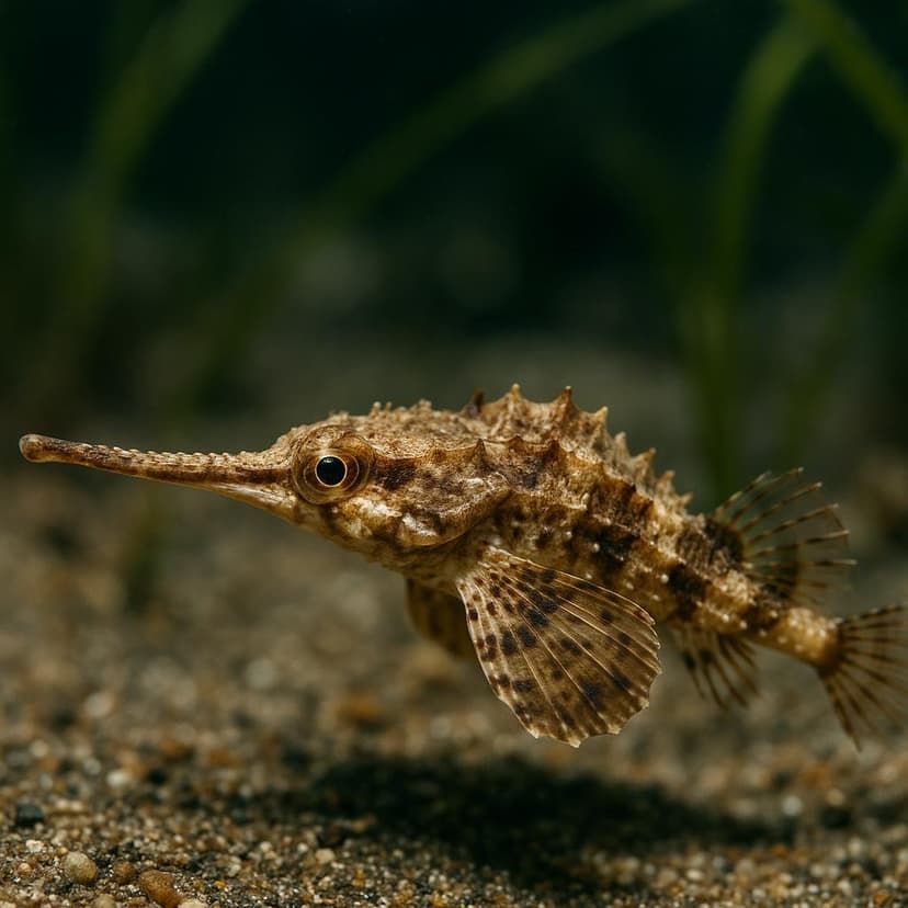 AI-generated illustration of Longsnout armored searobin