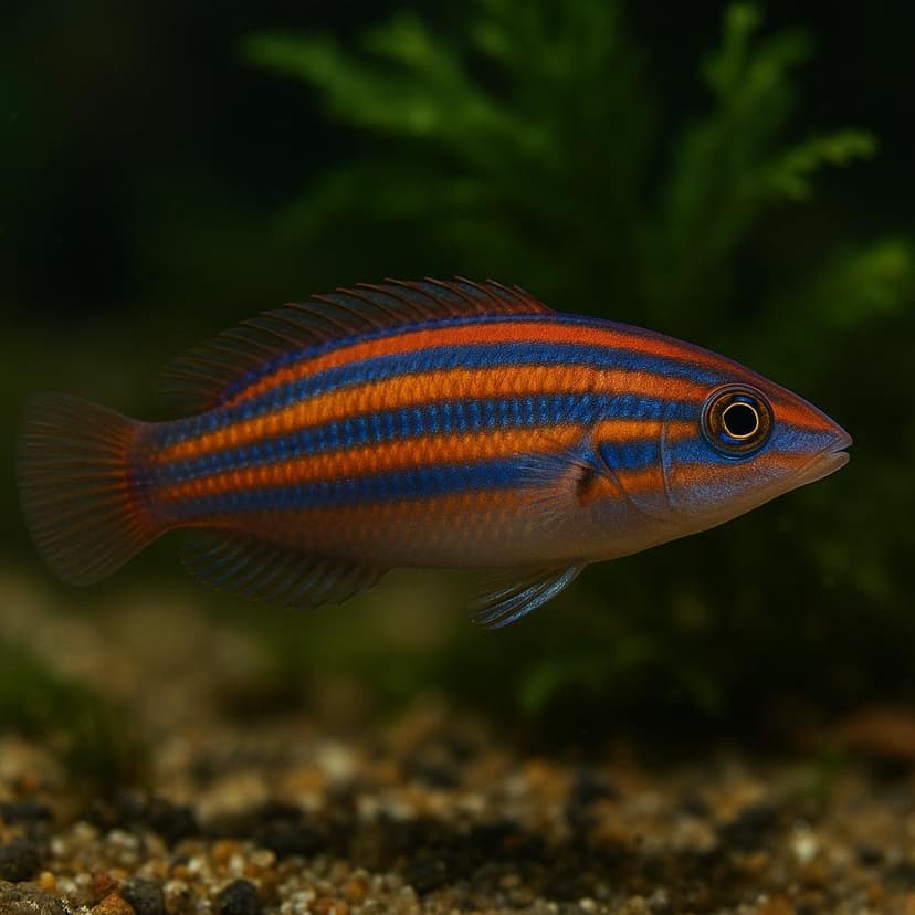 AI-generated illustration of Sixline Wrasse