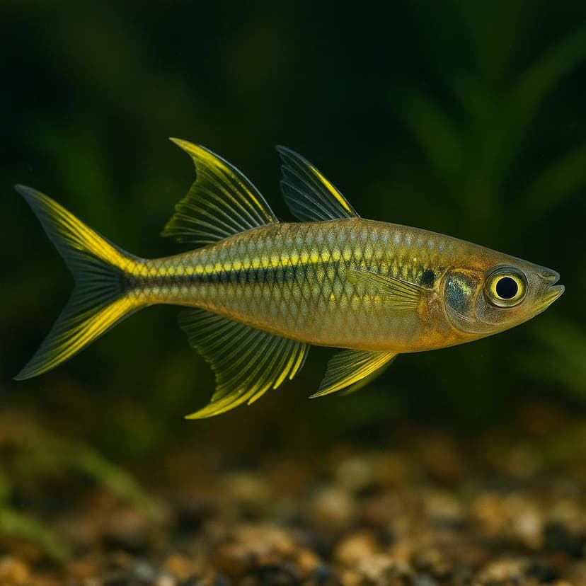 AI-generated illustration of Forktail blue-eye (Forktail rainbowfish)