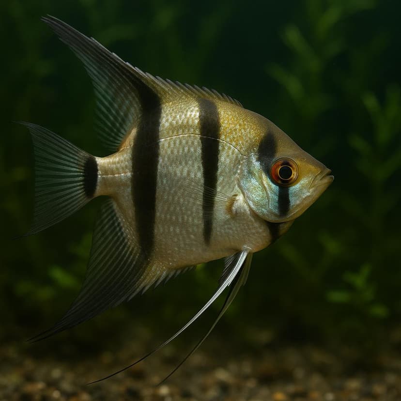 AI-generated illustration of Freshwater angelfish