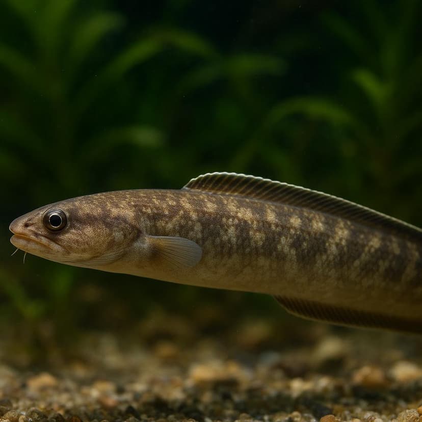 AI-generated illustration of Redsaddled snake eel