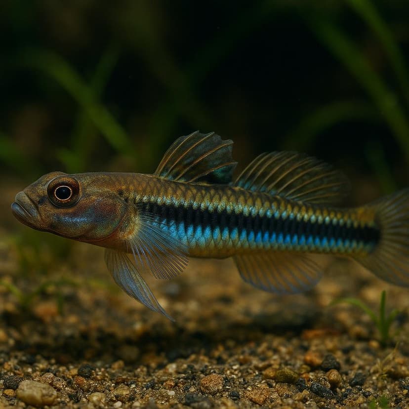 AI-generated illustration of Cobalt blue goby