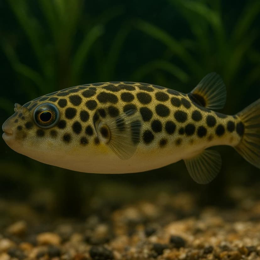 AI-generated illustration of Vermiculated puffer