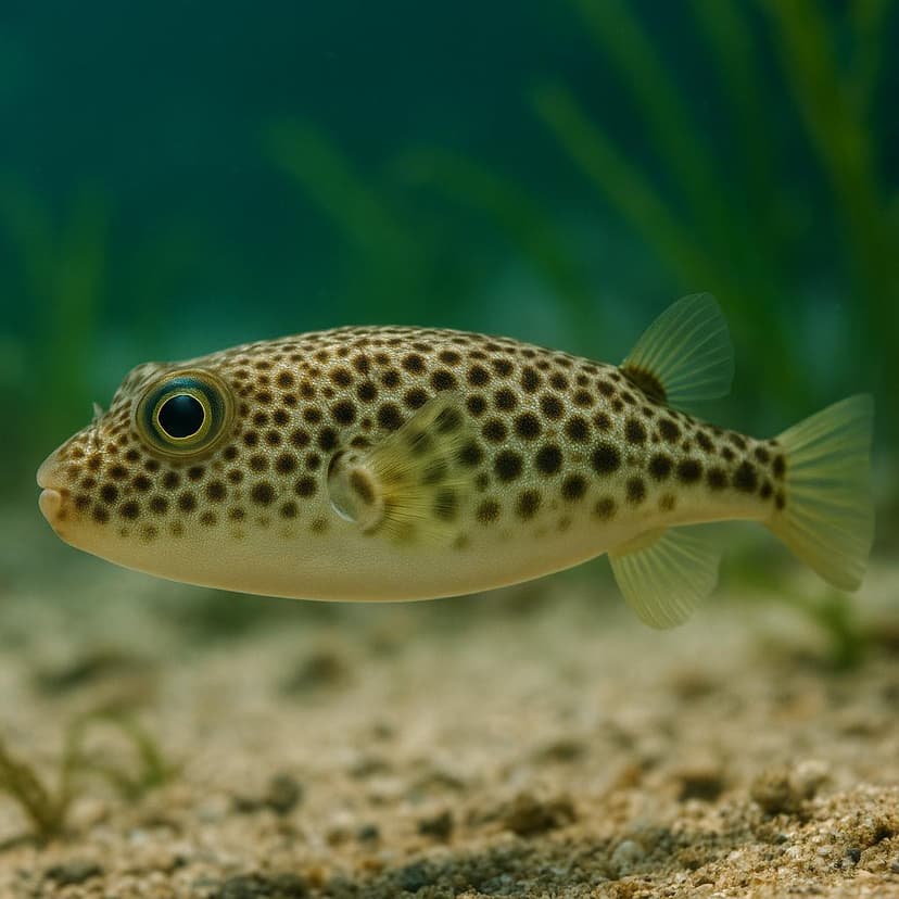 AI-generated illustration of Orange-spotted toadfish