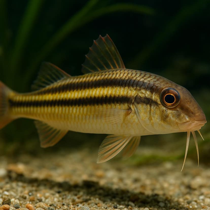 AI-generated illustration of Dark-barred goatfish