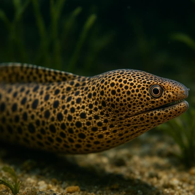 AI-generated illustration of Peppered moray