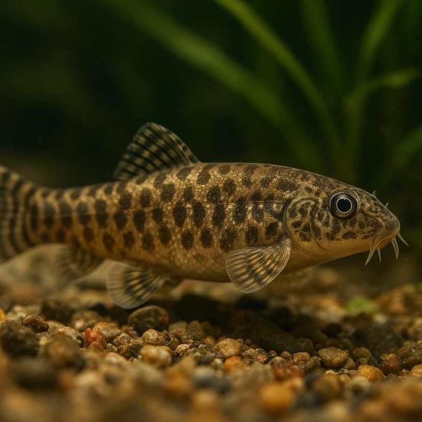 AI-generated illustration of Vanmanenia gymnetrus (hillstream loach)