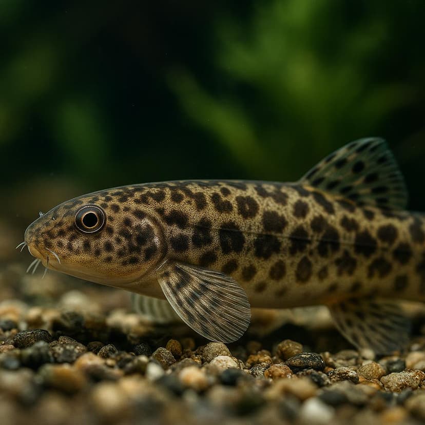AI-generated illustration of Spotted Vanmanenia (hillstream loach)