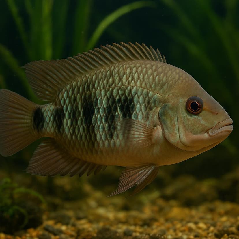 AI-generated illustration of Fenestratum cichlid