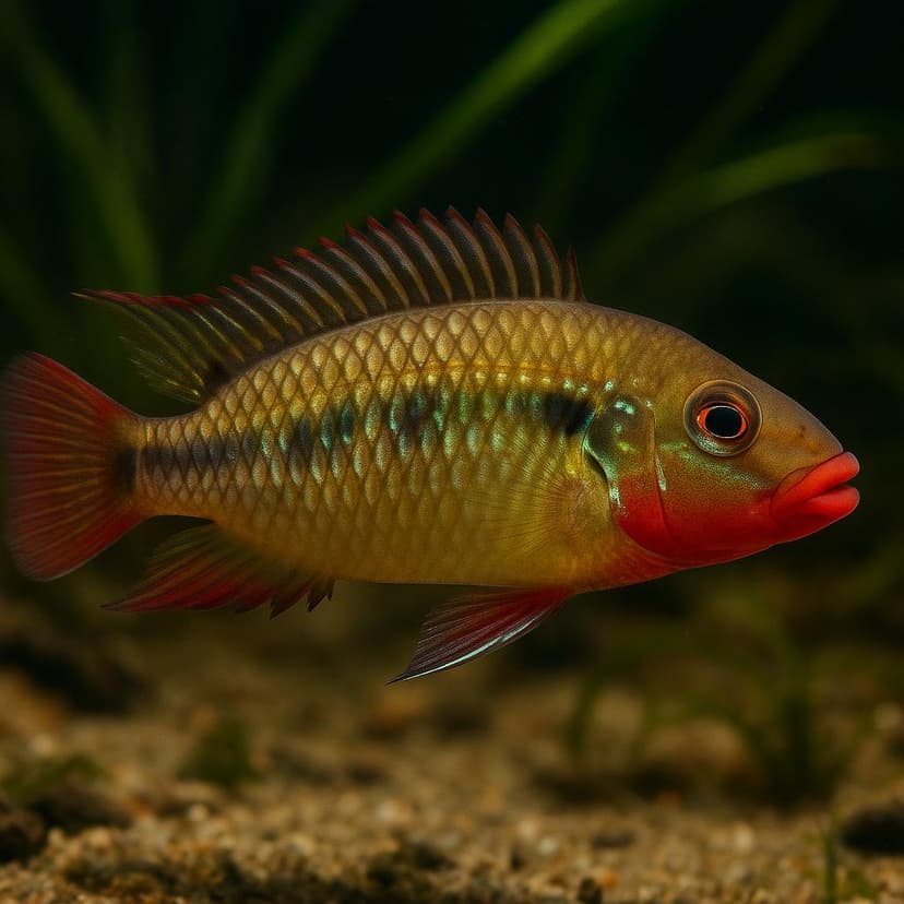 AI-generated illustration of Red-lipped Wallaceochromis