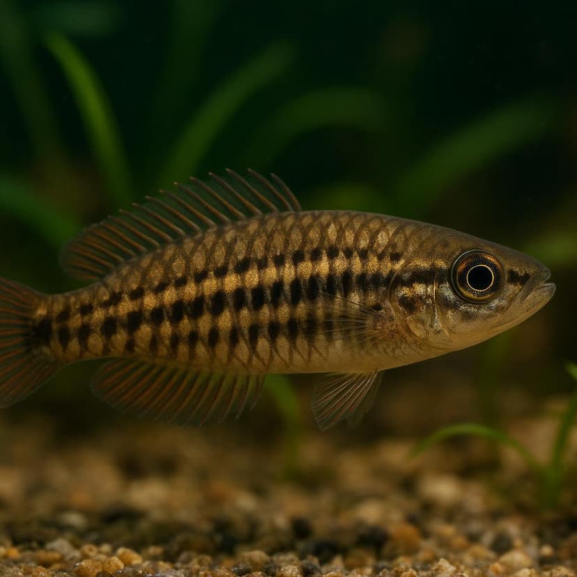 AI-generated illustration of Virgatula dwarf pike cichlid