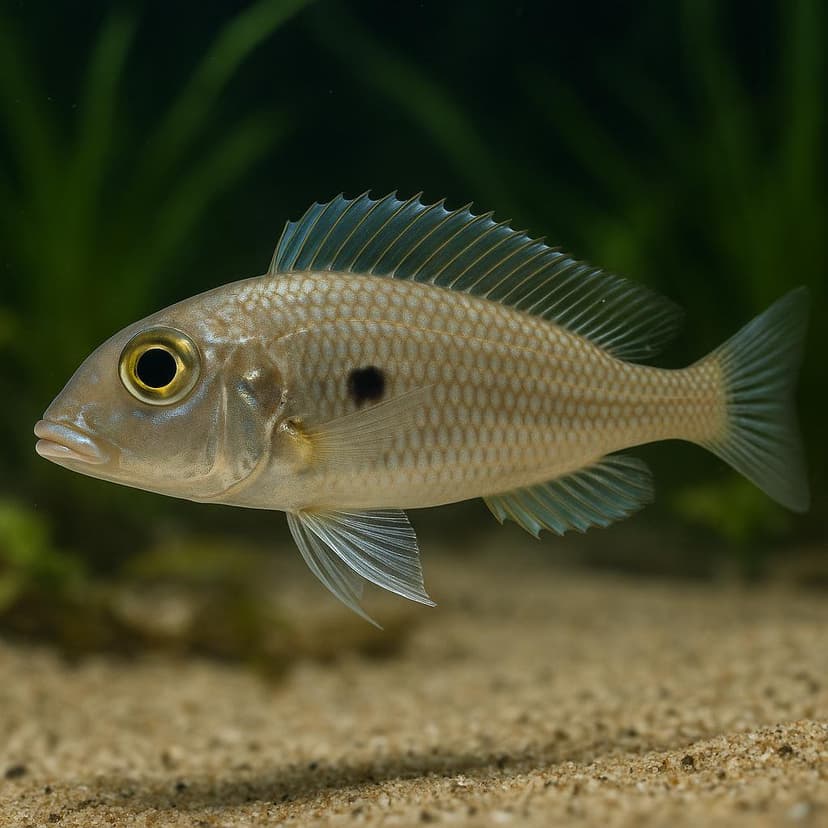AI-generated illustration of Spottedfin sand cichlid