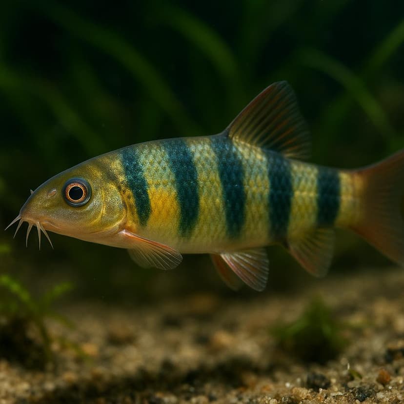 AI-generated illustration of Yellow tail polka dot loach