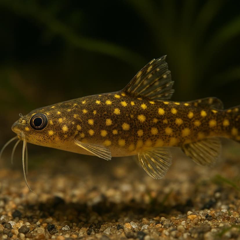 AI-generated illustration of Yellow-spotted dwarf loach catfish