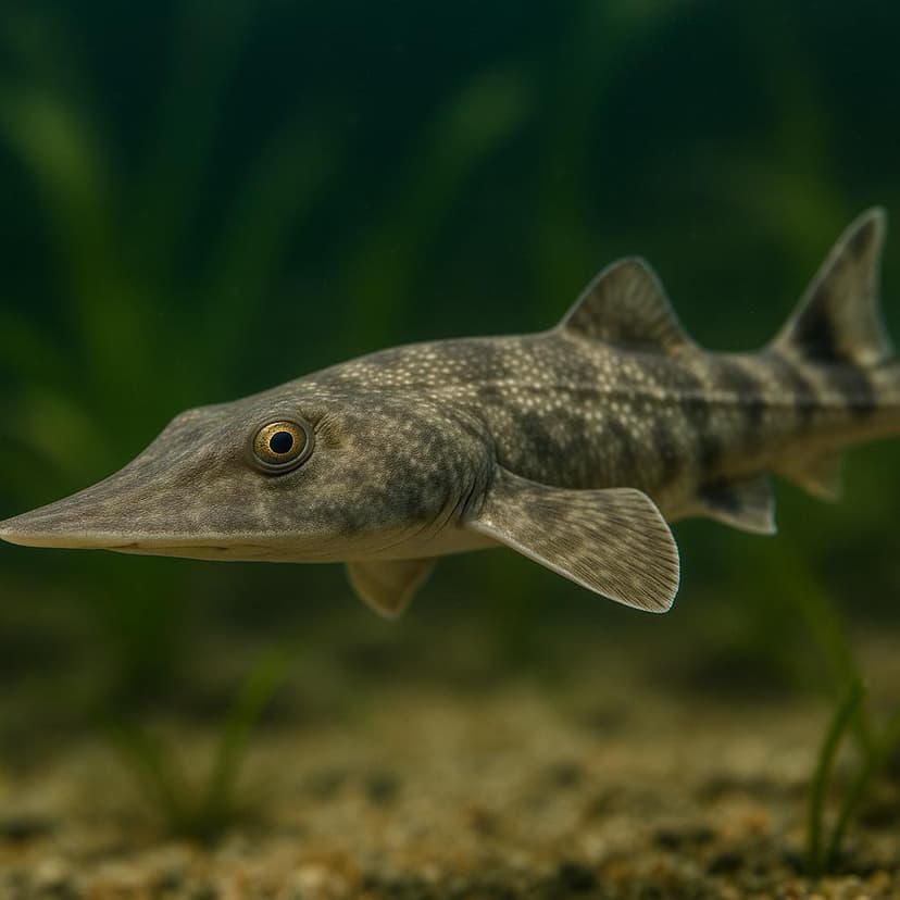 AI-generated illustration of Southern banded guitarfish