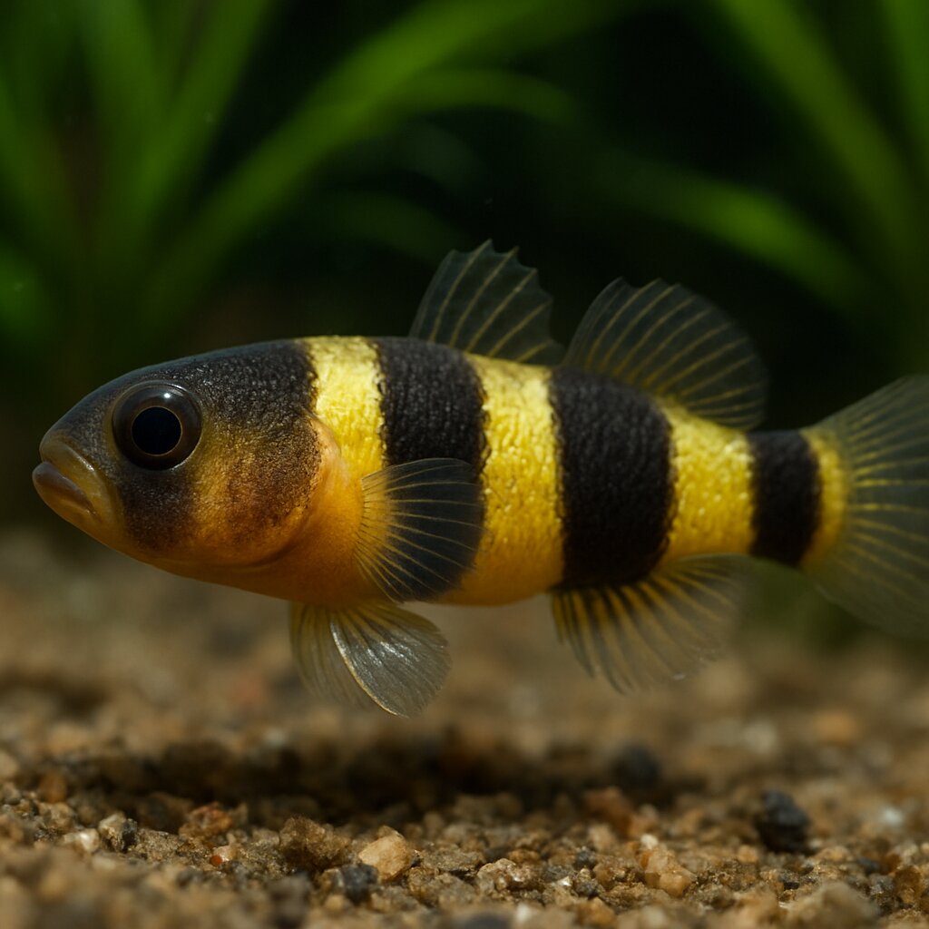 AI-generated illustration of Golden-banded goby