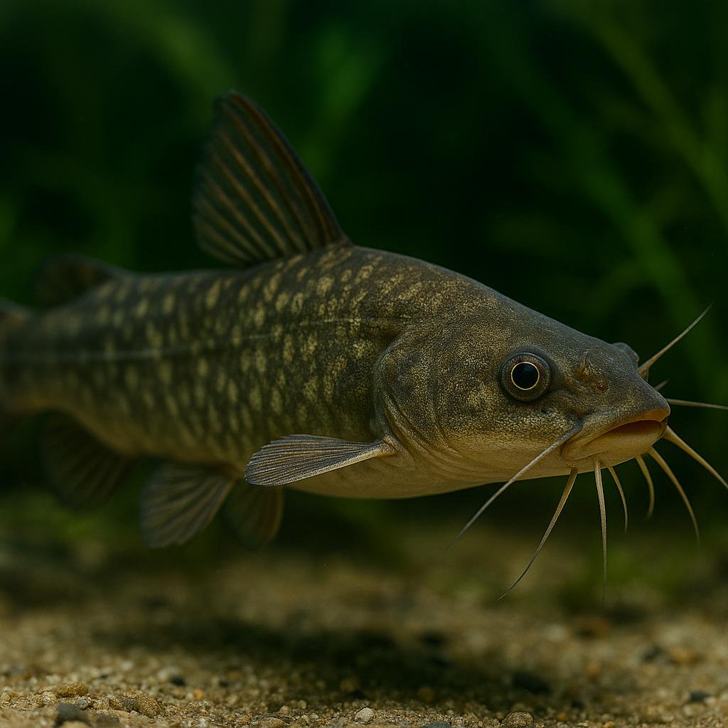 AI-generated illustration of Bathybagrus platycephalus (claroteid catfish)