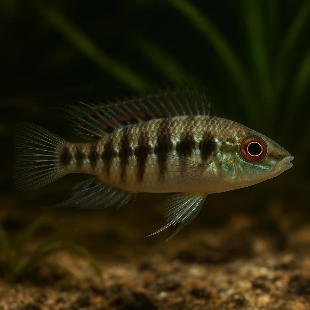 AI-generated illustration of Chessboard cichlid