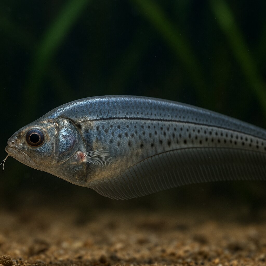 AI-generated illustration of glass knifefish