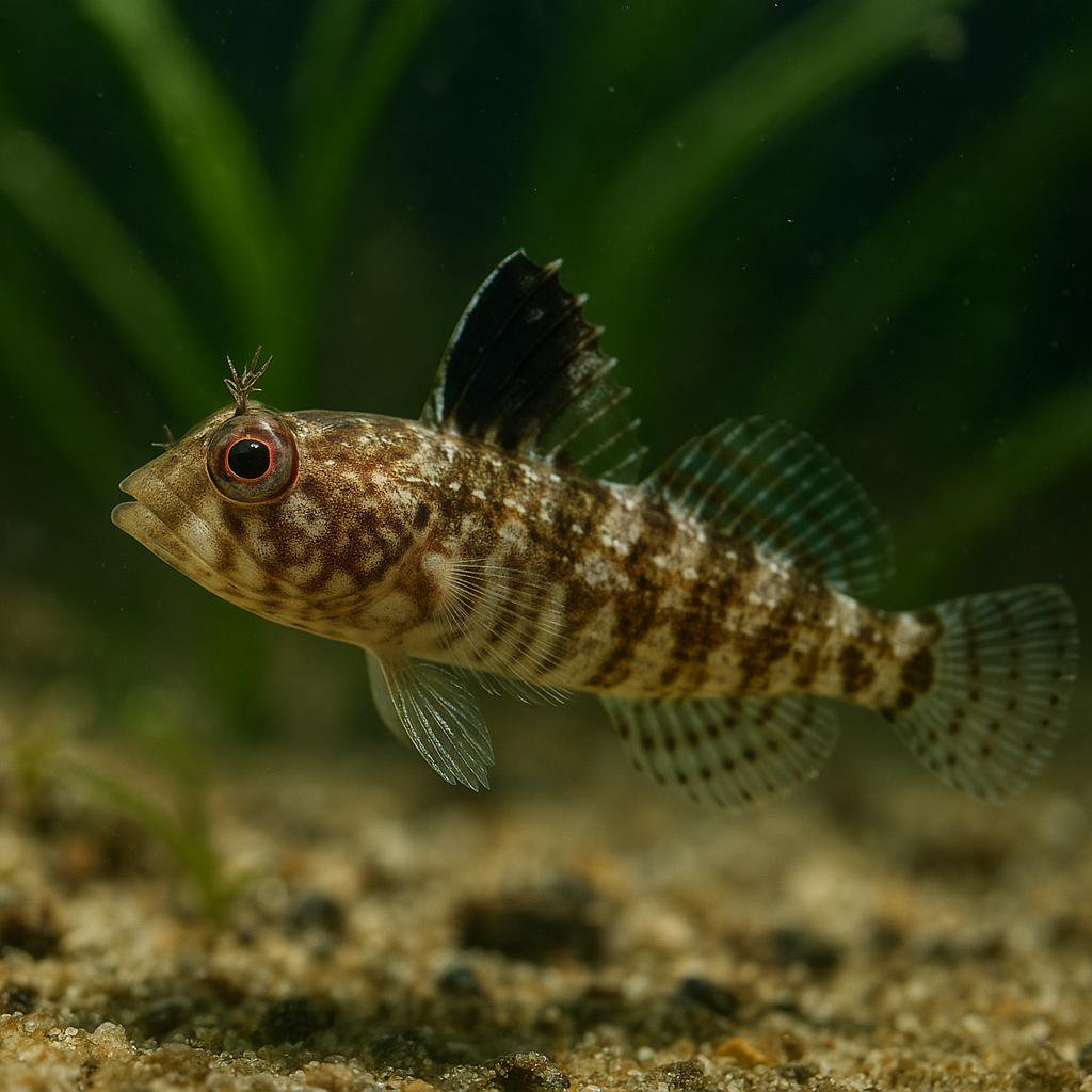 AI-generated illustration of Lancer red banner blenny