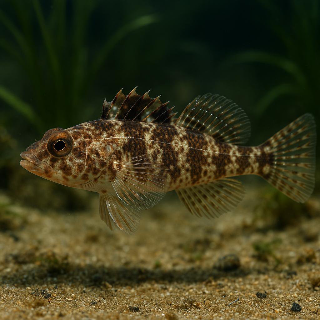 AI-generated illustration of Mottled triplefin