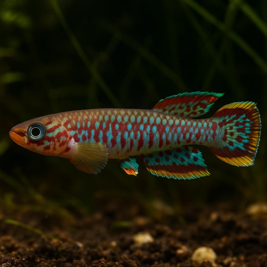 AI-generated illustration of Pürzl's killifish