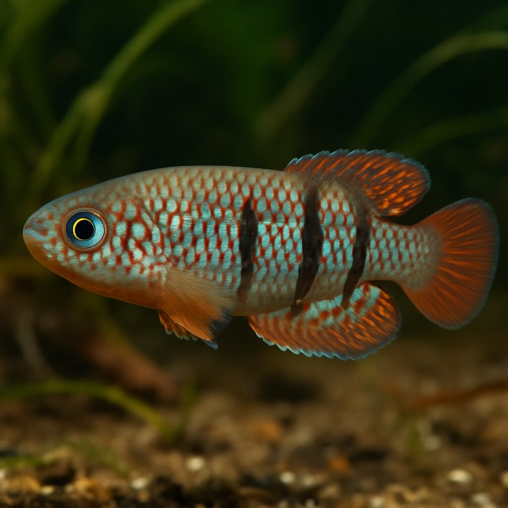 AI-generated illustration of Hypsolebias trifasciatus